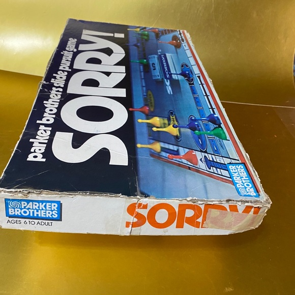 SORRY BOARD GAME VTG 1972 PARKER BROTHERS SLIDE PURSUIT GAME - Picture 12 of 14
